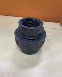 Threaded joint 1 1/2"x50mm PVC inner thread dark grey